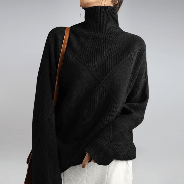 Cashmere Turtleneck Relaxed Fit Sweater