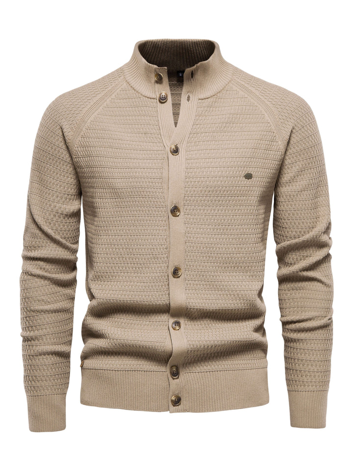 Men's Cotton Blend Knitted Cardigan Sweater