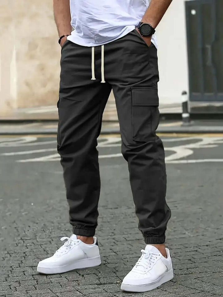 Stretch Fit Casual Trousers with Pockets