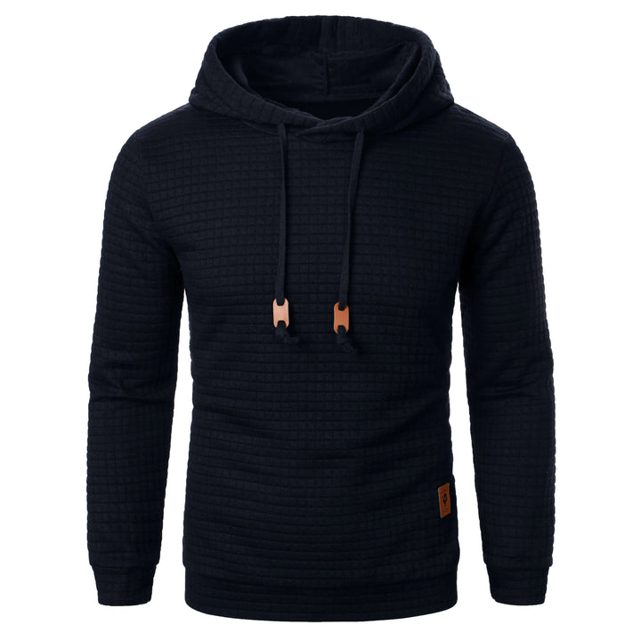 Men's Casual Check Pattern Hoodie
