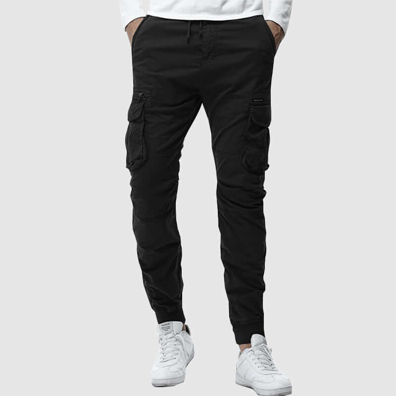 Men's Elastic Waist Pants with Pockets