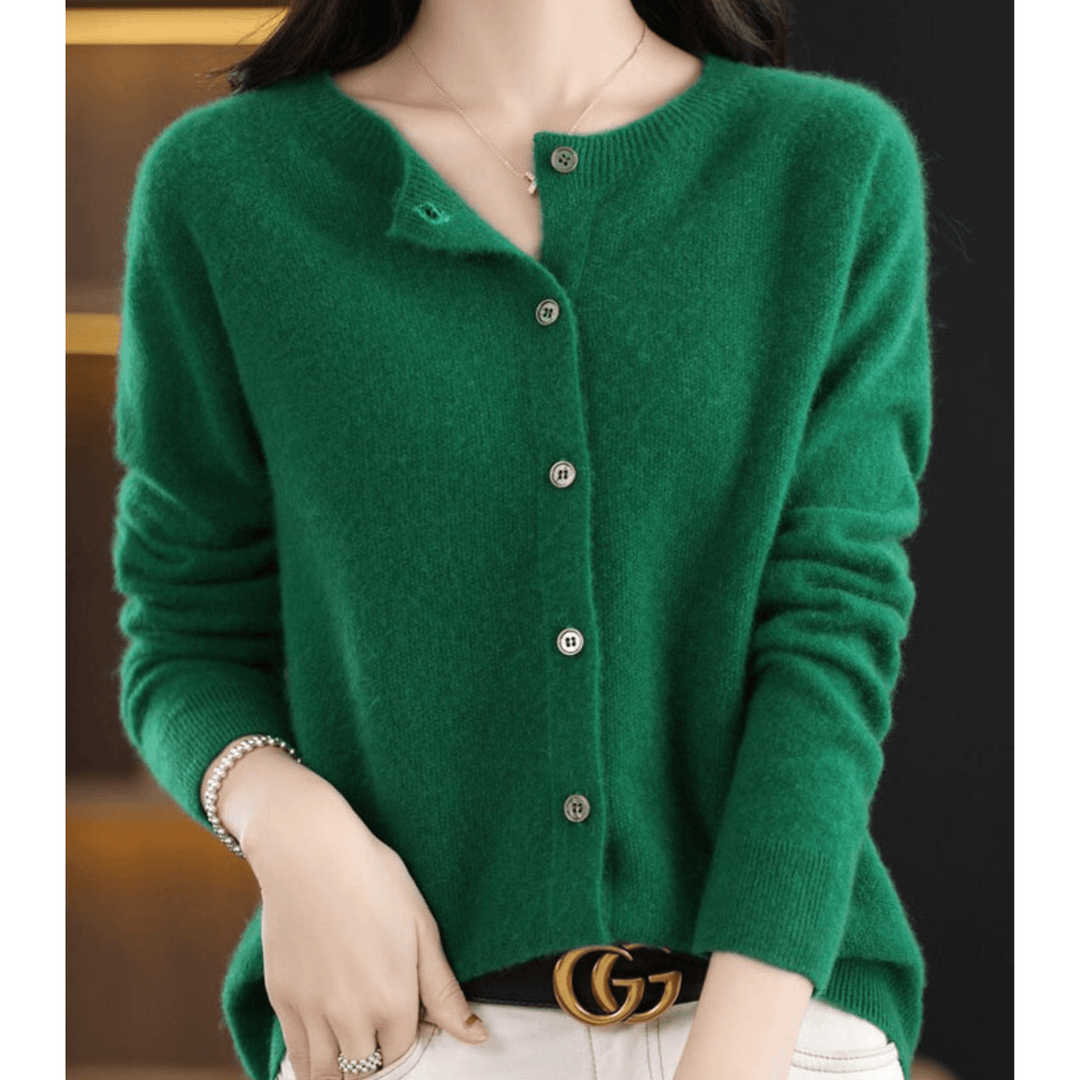 Women's Cashmere Cardigan with V-Neck