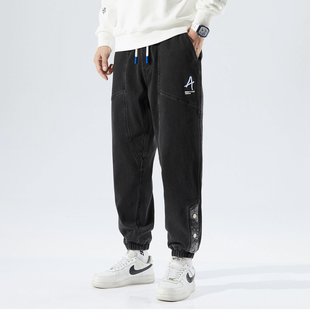 Men's Denim Joggers - Relaxed Fit Casual Trousers