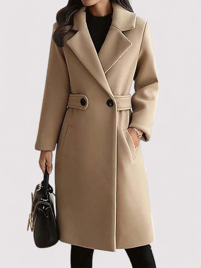 Wool Winter Coat with Belt