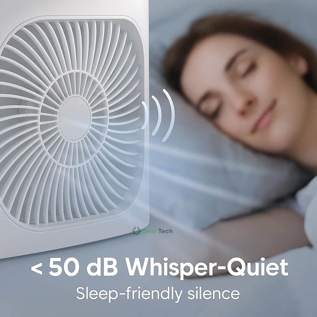 "Compact 3-in-1 portable air cooler humidifier, sleek design, adjustable fan speeds, ideal for small spaces, home or office u