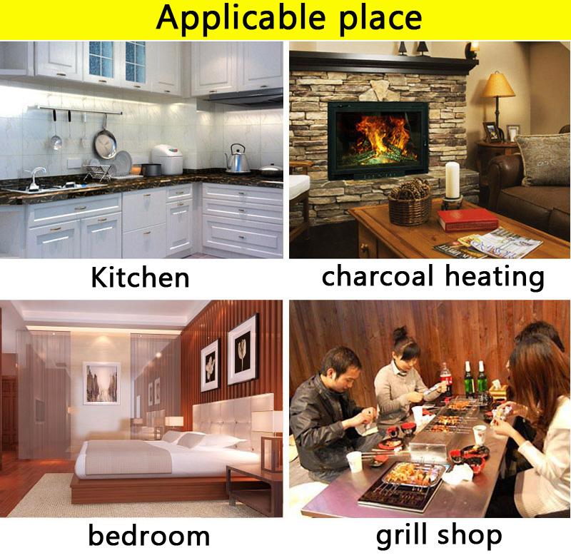 "Compact digital smoke and carbon monoxide detector with LCD display and dual detection for enhanced home safety."