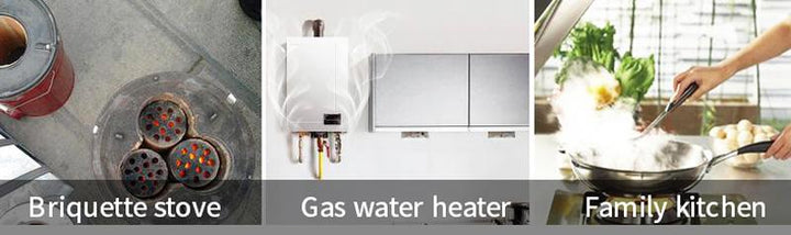 "Compact digital smoke and carbon monoxide detector with LCD display and dual detection for enhanced home safety."