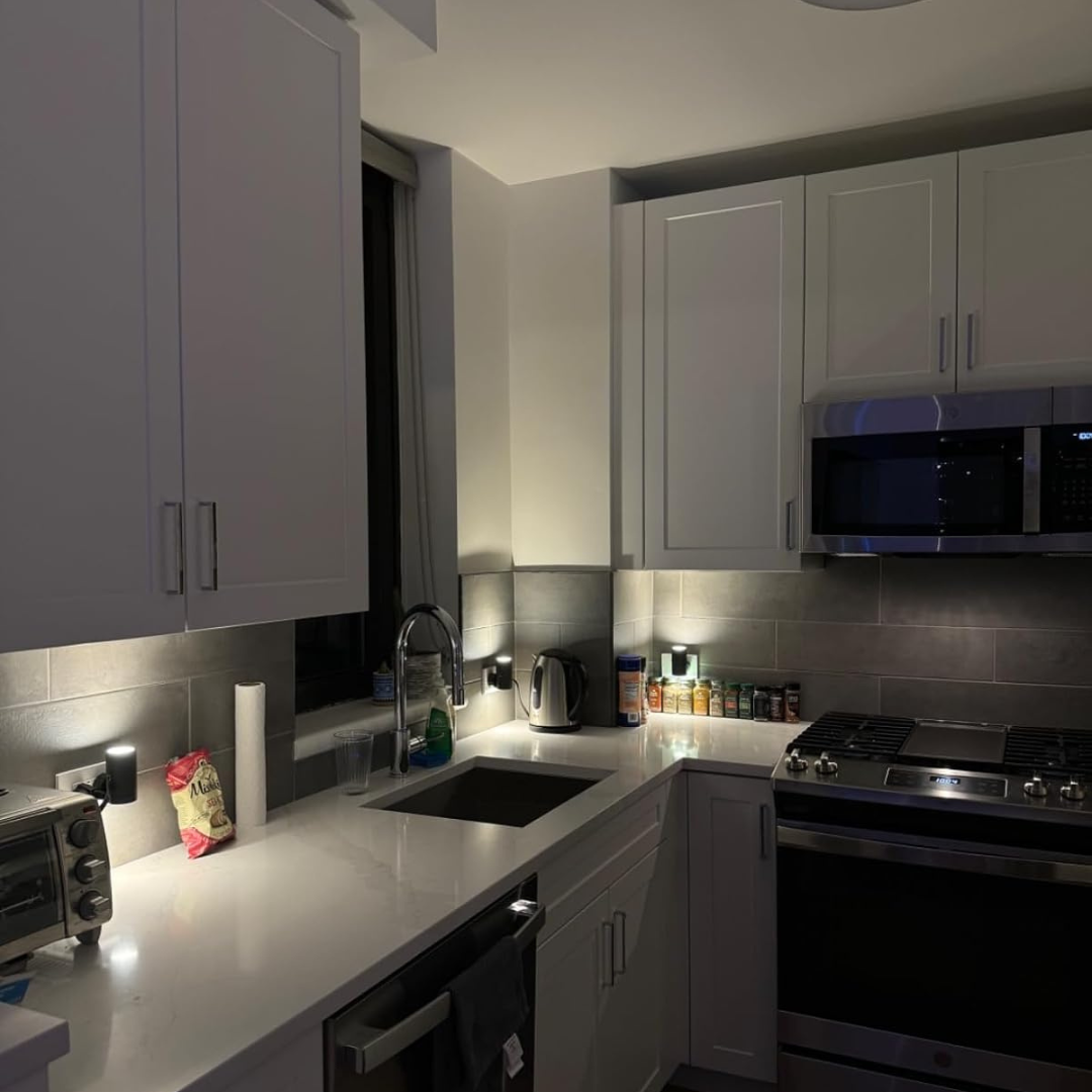 "Contemporary LED wall lamp with dual lighting modes, sleek modern design, emits soft glow, energy efficient for home decor."