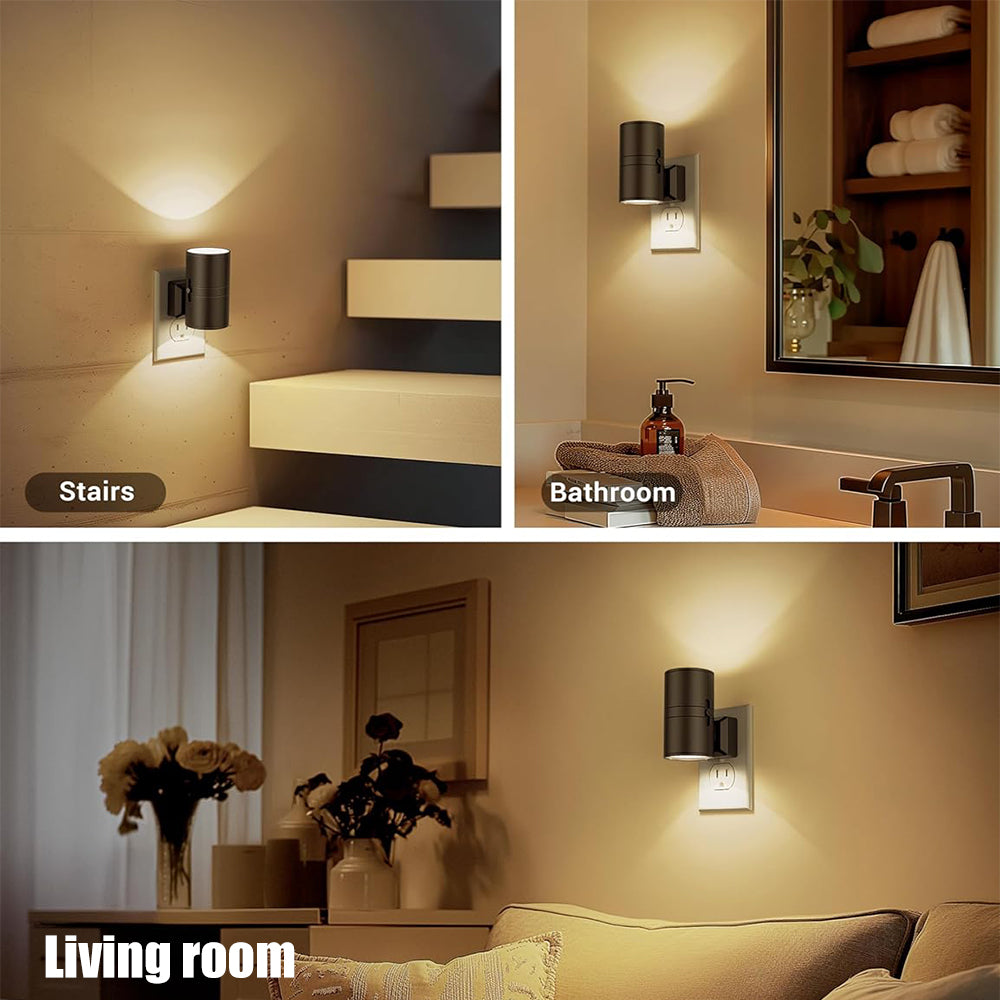 "Contemporary LED wall lamp with dual lighting modes, sleek modern design, emits soft glow, energy efficient for home decor."