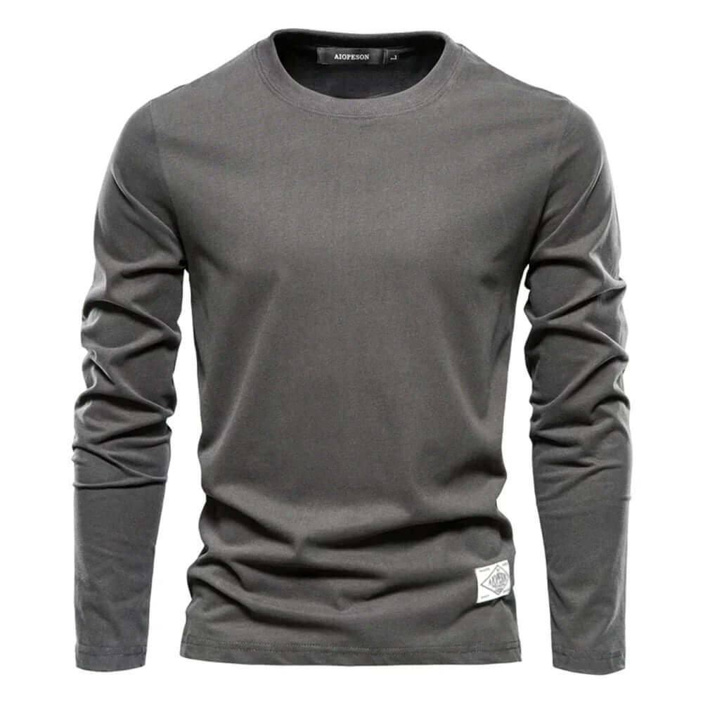 Men's Cotton Blend Casual Long Sleeve T-Shirt