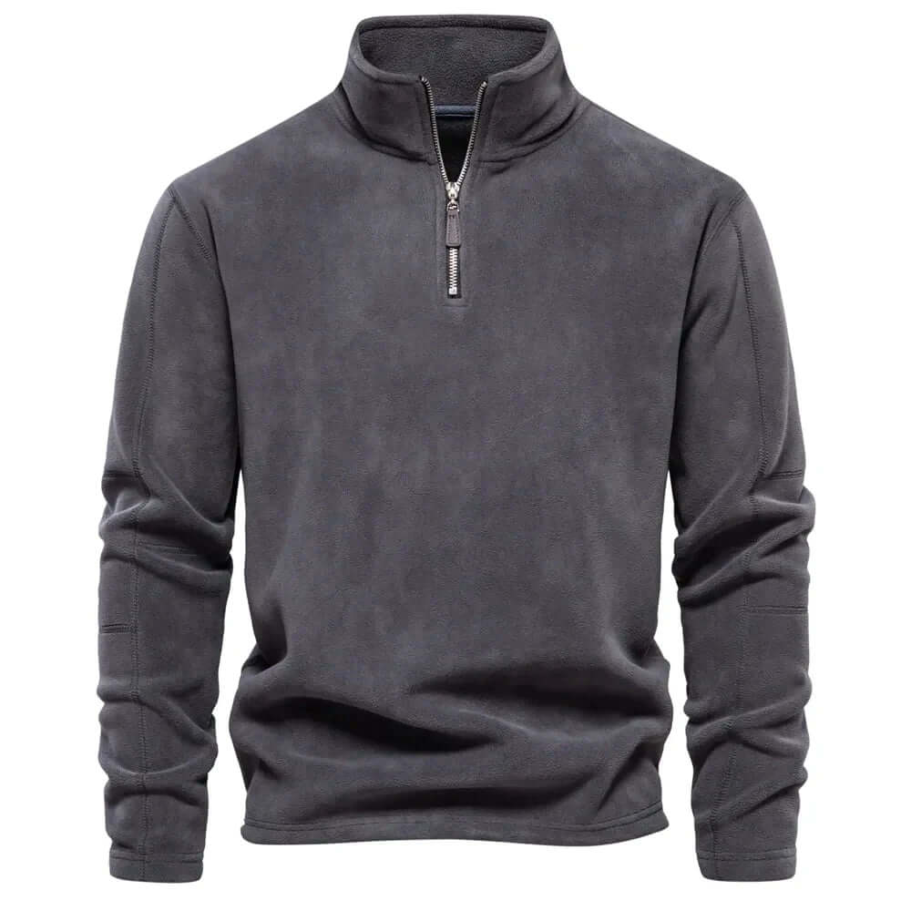 Men's Fleece Jacket with Stand-Up Collar