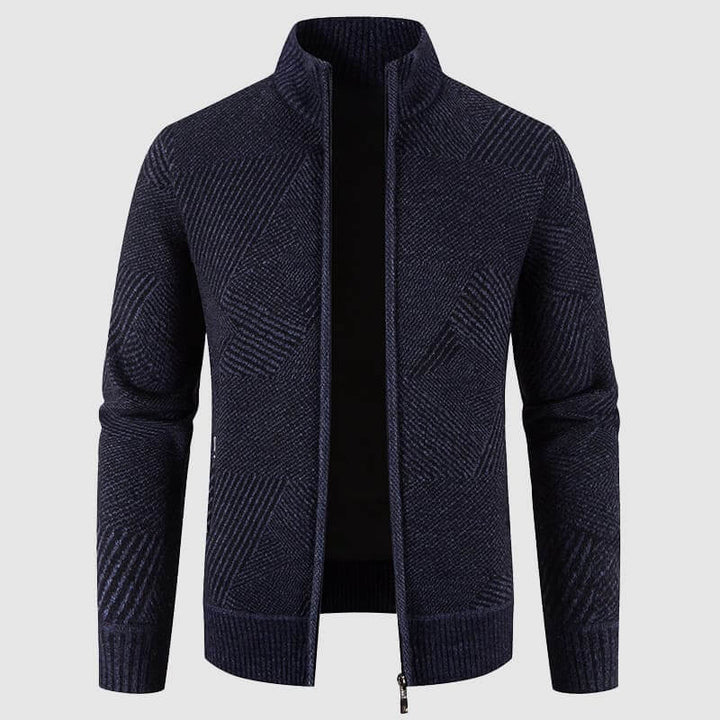 Men's Geometric Knitted Cardigan Jacket