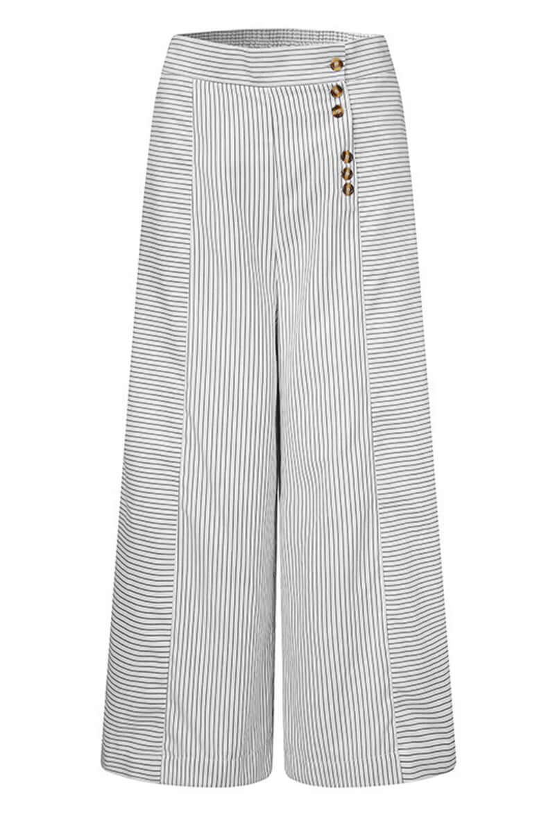 Women's Striped High-Waist Wide Leg Pants