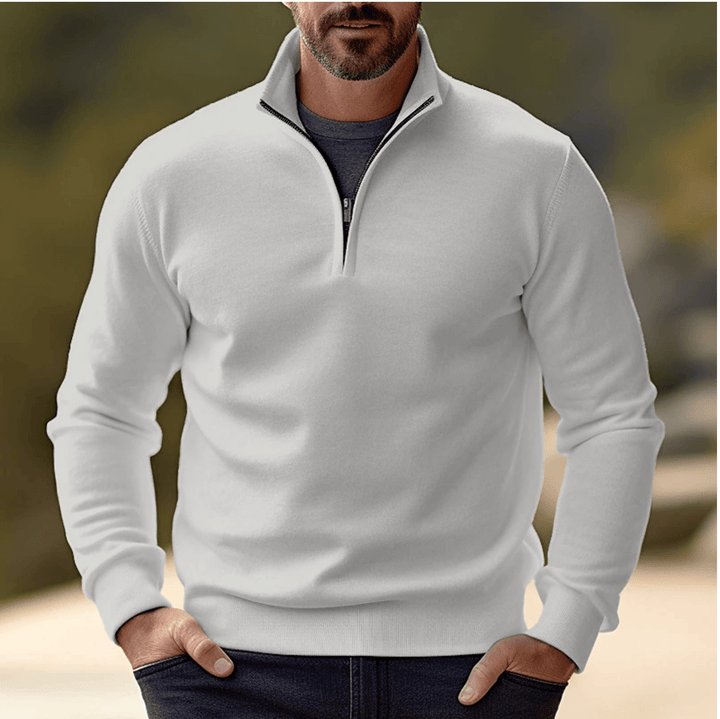 Men's Half-Zip Sweater - Soft Knit Breathable Layering