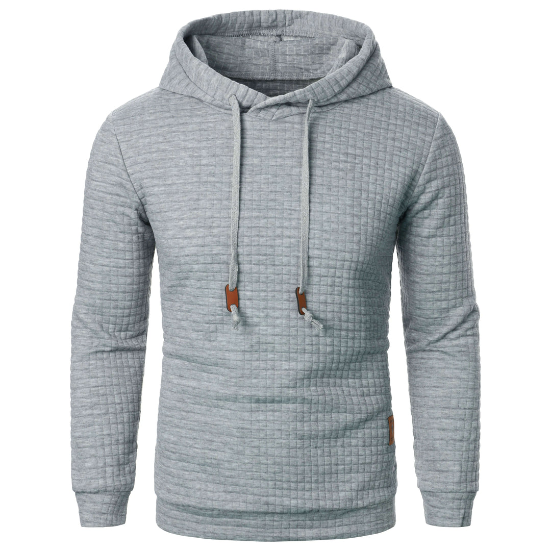 Men's Casual Check Pattern Hoodie