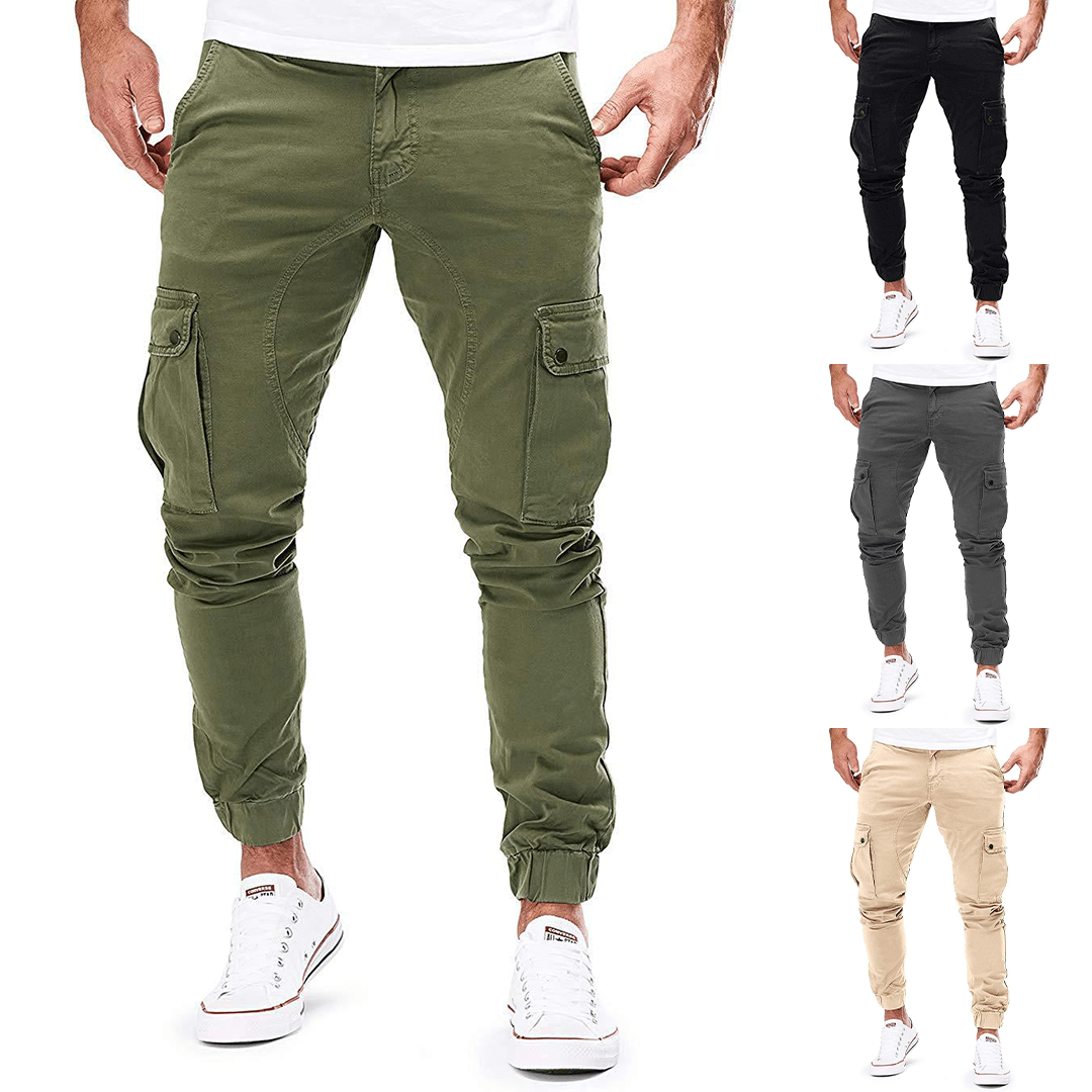 Men's Slim Fit Stretch Cargo Trousers