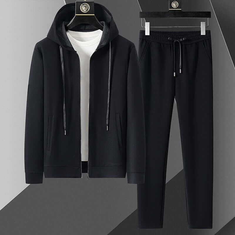 Men's Slim Fit Cotton Blend Hoodie and Joggers Set