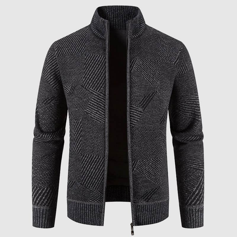 Men's Geometric Knitted Cardigan Jacket
