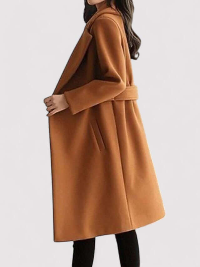 Wool Winter Coat with Belt