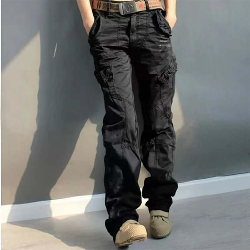 Low Waist Cargo Trousers - Casual