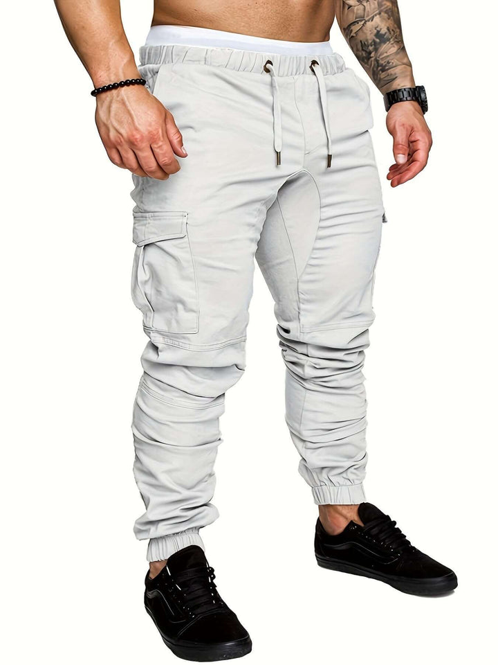Men's Cargo Jogger Pants with Elastic Waist