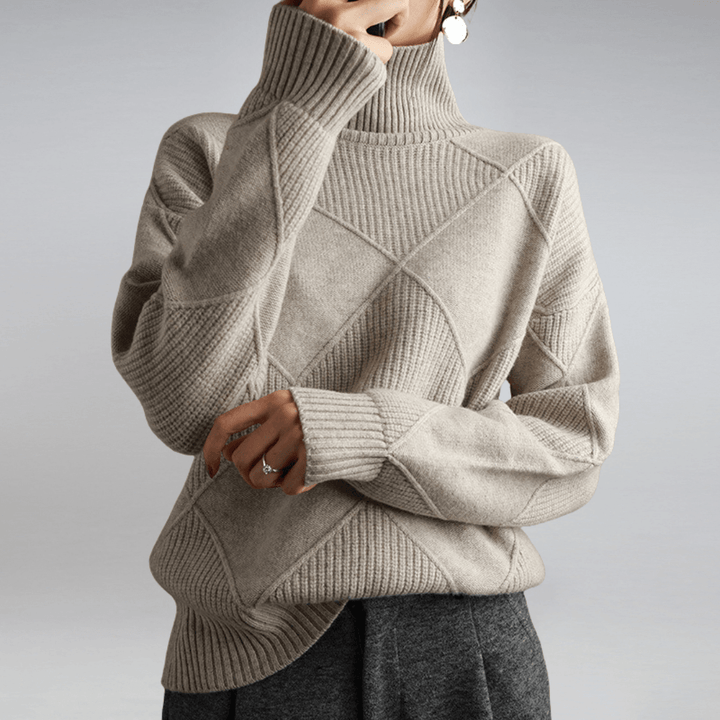 Cashmere Turtleneck Relaxed Fit Sweater