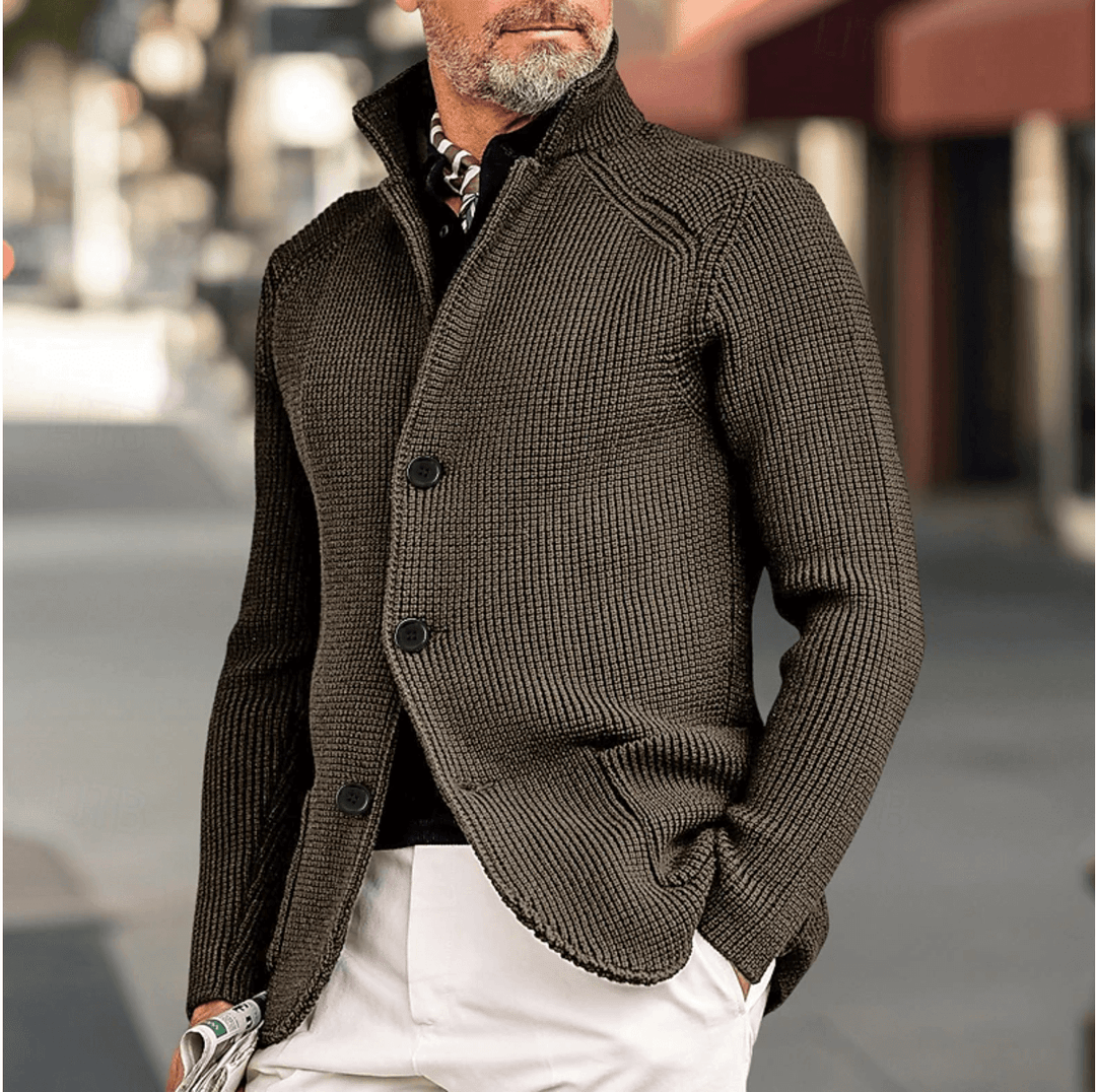 Knit Cotton Cardigan Sweater