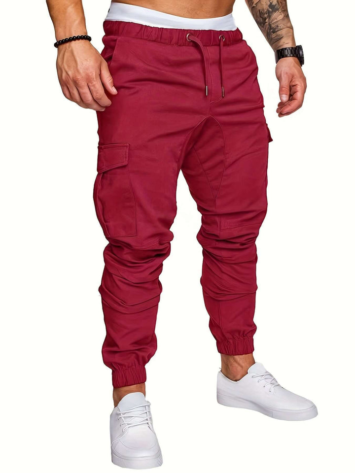 Men's Cargo Jogger Pants with Elastic Waist