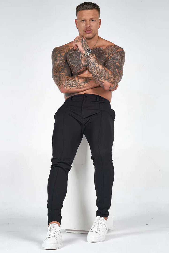 Men's Slim Fit Long Trousers - Stylish & Comfortable