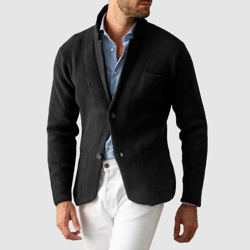 Men's Vintage Cardigan with Standard Collar