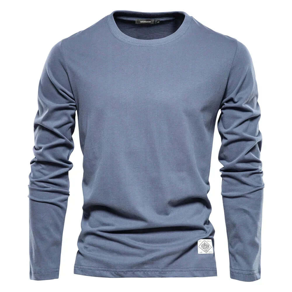 Men's Cotton Blend Casual Long Sleeve T-Shirt