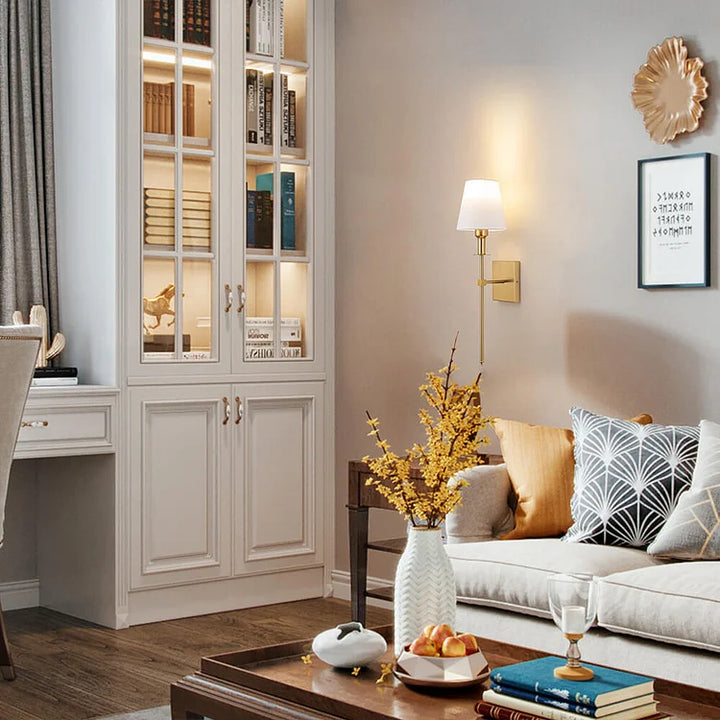 Elegant Rechargeable Wireless Wall Lamp 2 Pack with Remote, Metal and Cloth Finish, Suitable for Indoor and Outdoor Use