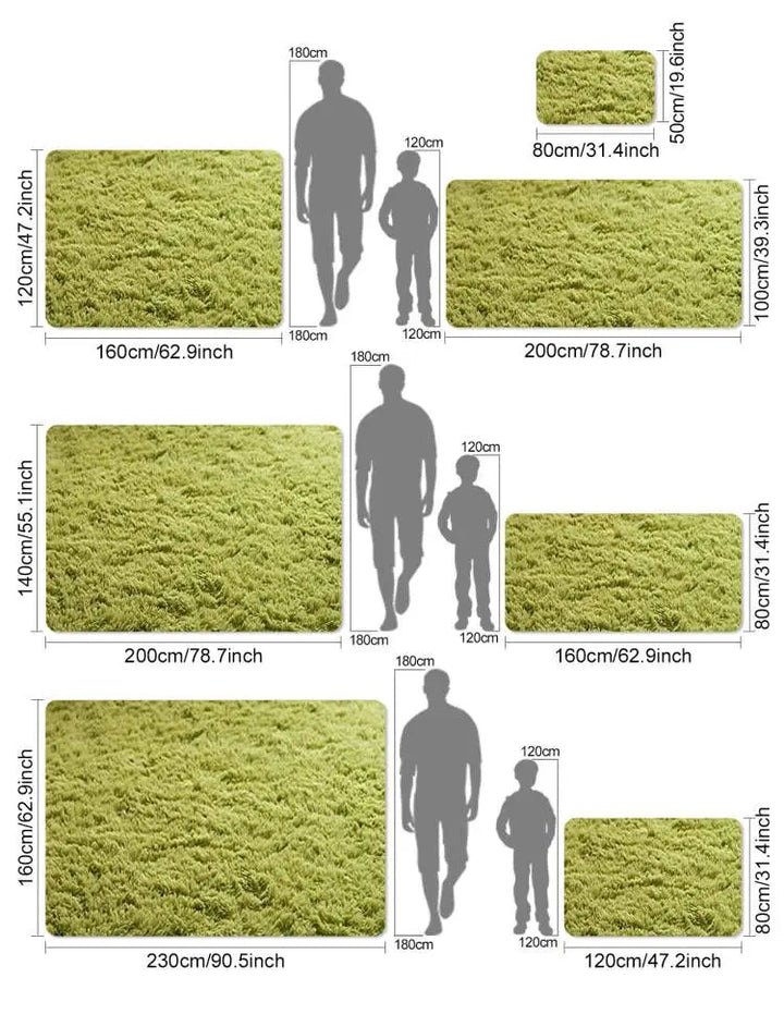 "Elegant round ultra-soft fluffy rug, non-slip, plush texture, perfect for home decor, enhances cozy room atmosphere."