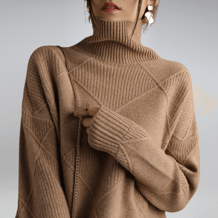 Cashmere Turtleneck Relaxed Fit Sweater