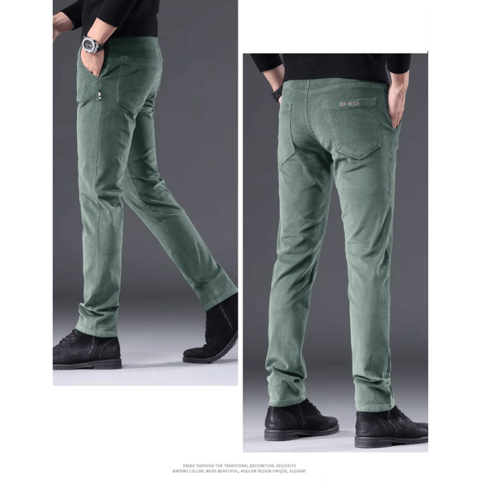 Men's Fleece-Lined Corduroy Winter Pants