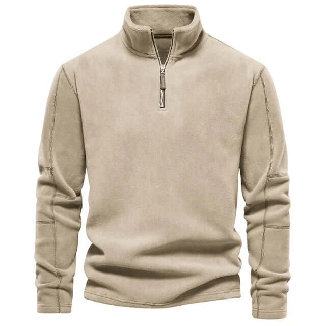 Men's Fleece Jacket with Stand-Up Collar