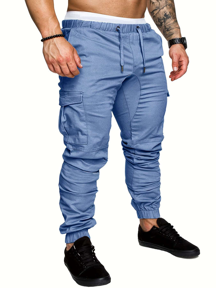 Men's Cargo Jogger Pants with Elastic Waist