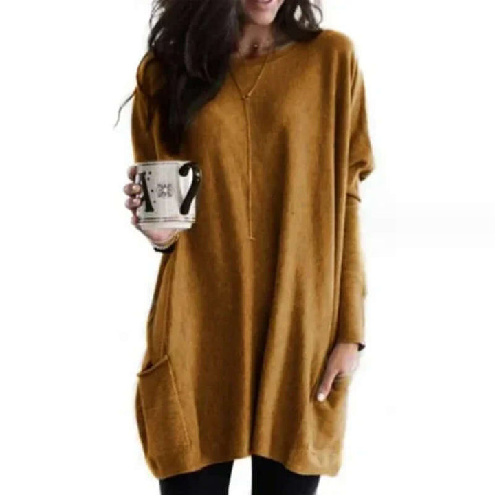 Oversized Cotton Tunic Sweater for Women