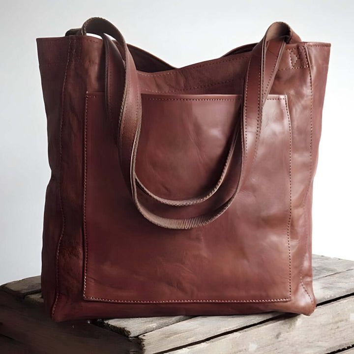 Vintage Leather Handbag - Timeless Chic