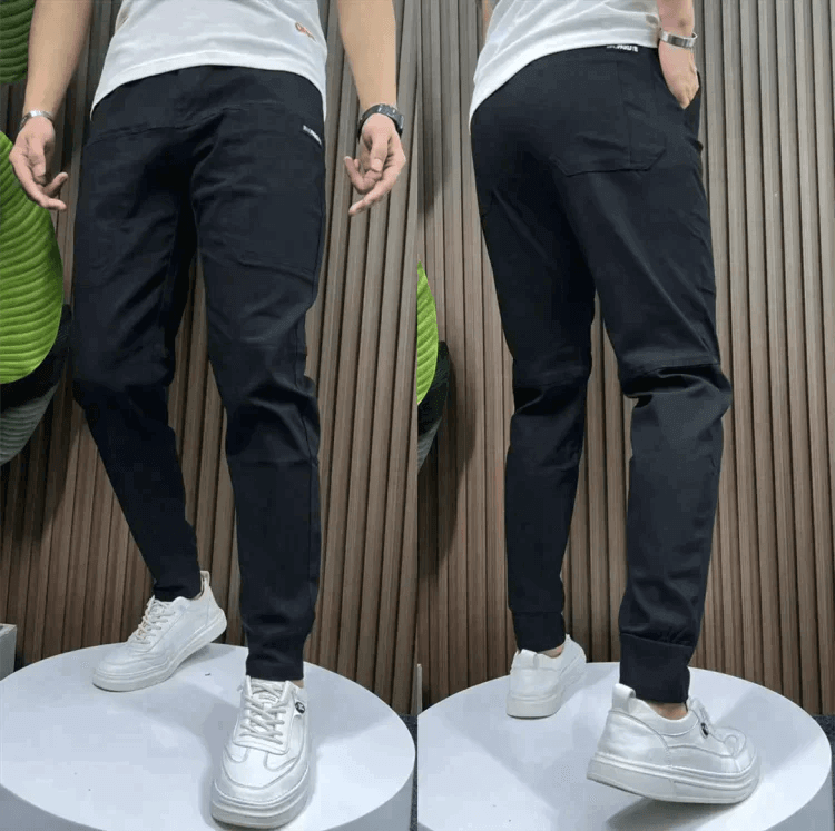 Men's Tapered Joggers with Elasticated Waist & Cuffs
