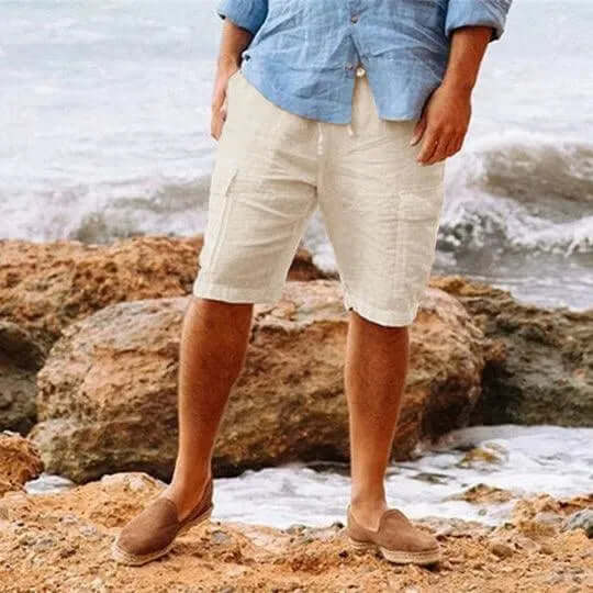 Men's Linen Blend Casual Shorts
