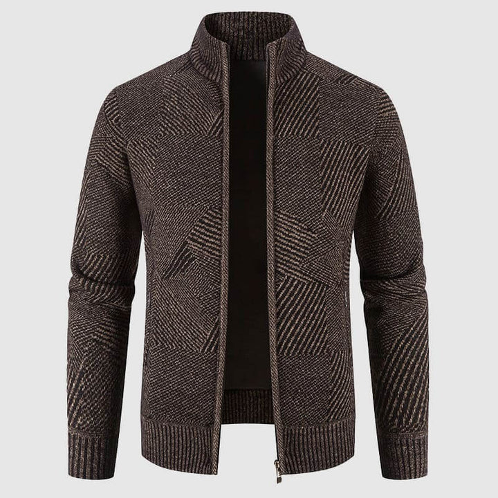 Men's Geometric Knitted Cardigan Jacket