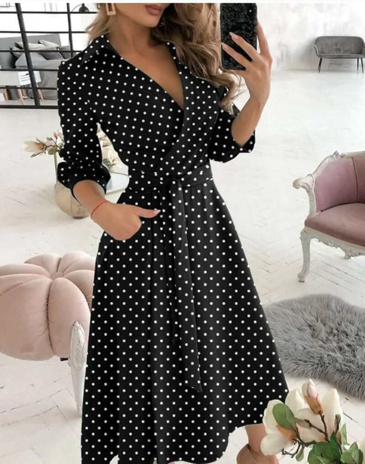 Women's Elegant Wrap Midi Dress