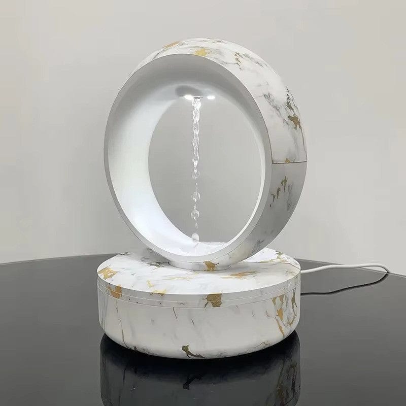 "Levitating Water Droplet Ultrasonic Humidifier with LED light, showing floating droplets effect, perfect for modern decor."