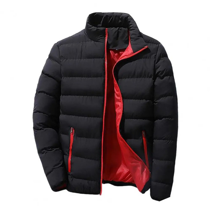 Men's casual quilted puffer jacket, lightweight insulated, autumn/winter coat in versatile colors with chic quilted design.