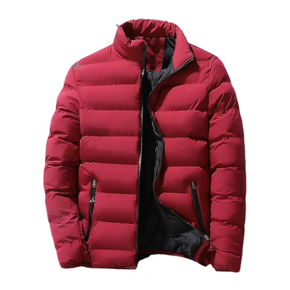 Men's casual quilted puffer jacket, lightweight insulated, autumn/winter coat in versatile colors with chic quilted design.