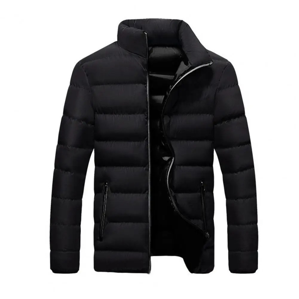 Men's casual quilted puffer jacket, lightweight insulated, autumn/winter coat in versatile colors with chic quilted design.