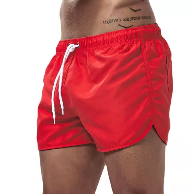 Men's casual swim shorts with adjustable waistband, relaxed fit, and versatile style, perfect for beach and pool days.