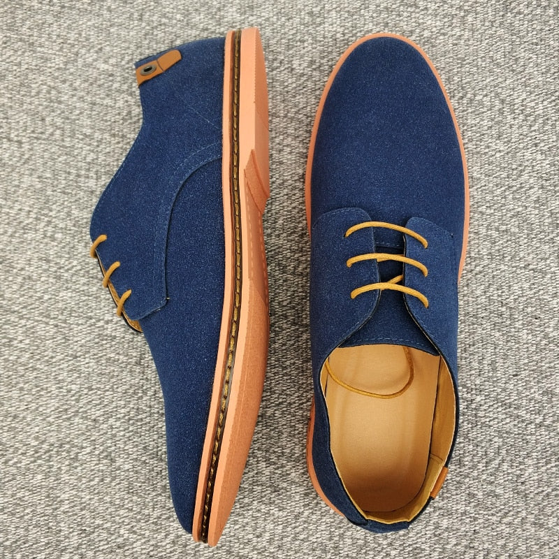 "Men's classic suede Oxford shoes, elegant design for versatility, perfect for formal and casual occasions."
