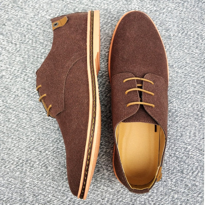 "Men's classic suede Oxford shoes, elegant design for versatility, perfect for formal and casual occasions."